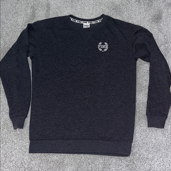 Victorias Secret Gray Varsity Collegiate  “60” retro style fleece sweatshirt XS - Picture 1 of 3